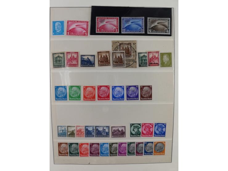 1900/50 (ca.), postfrische und ungebrauchte interessante Partie im Album, überwiegend Deutsches Reich mit allen Zeppelinen un