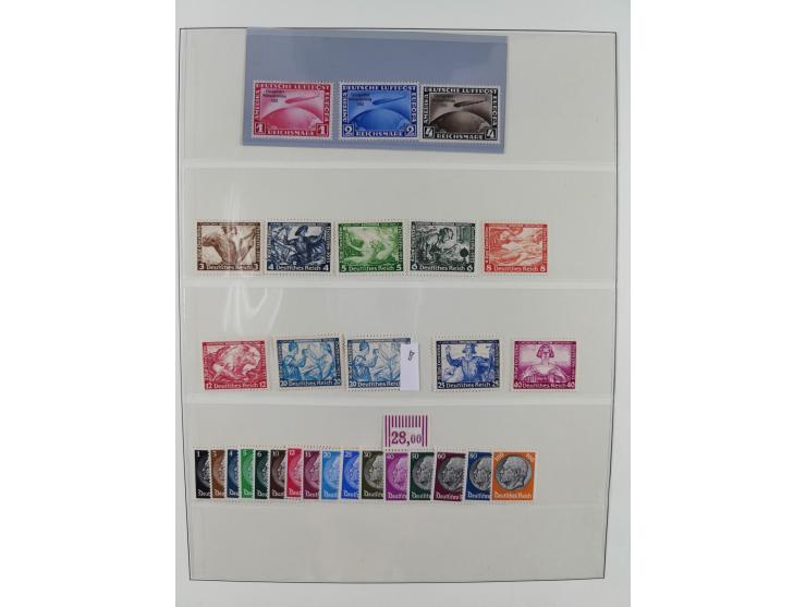 1900/50 (ca.), postfrische und ungebrauchte interessante Partie im Album, überwiegend Deutsches Reich mit allen Zeppelinen un