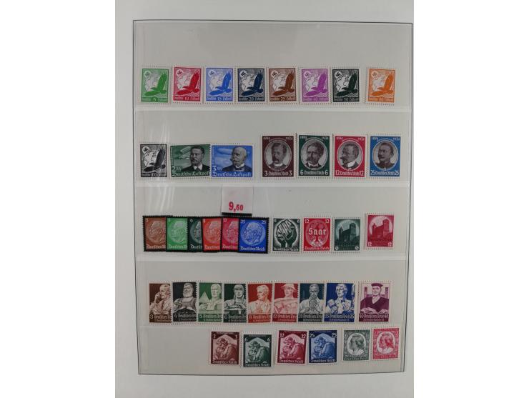 1900/50 (ca.), postfrische und ungebrauchte interessante Partie im Album, überwiegend Deutsches Reich mit allen Zeppelinen un