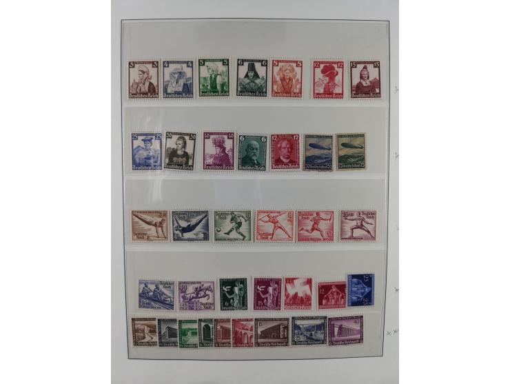 1900/50 (ca.), postfrische und ungebrauchte interessante Partie im Album, überwiegend Deutsches Reich mit allen Zeppelinen un