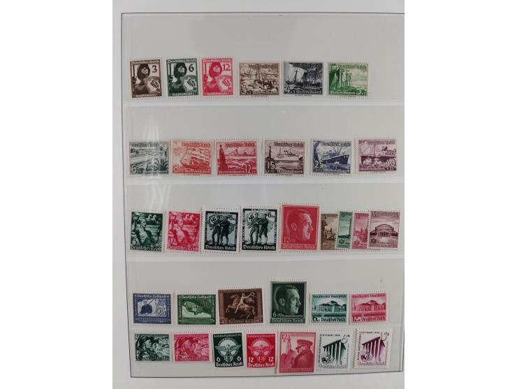 1900/50 (ca.), postfrische und ungebrauchte interessante Partie im Album, überwiegend Deutsches Reich mit allen Zeppelinen un