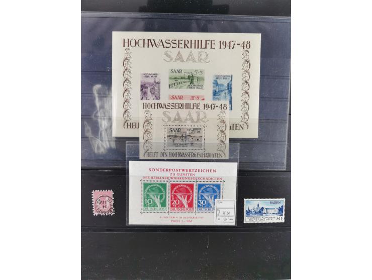 1900/50 (ca.), postfrische und ungebrauchte interessante Partie im Album, überwiegend Deutsches Reich mit allen Zeppelinen un