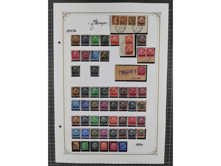 1872/1935, kleine gestempelte Sammlung ab Brustschilde, teils mehrfach mit schönen Stempeln, außerdem einige bessere Werte wi
