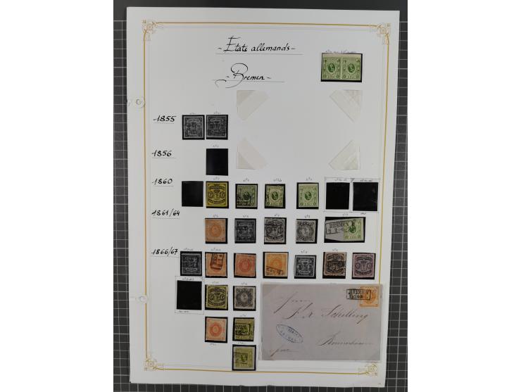 1855/67, ungebrauchte und gestempelte Sammlung, dabei diverse bessere Werte, dabei Mi.-Nr. 1y, 5b, 5c sowie 13 gestempelt, so