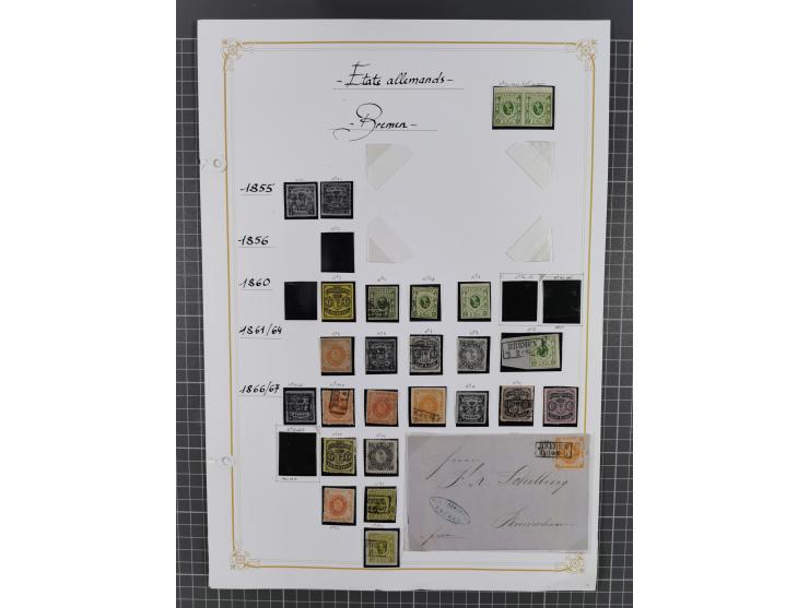 1855/67, ungebrauchte und gestempelte Sammlung, dabei diverse bessere Werte, dabei Mi.-Nr. 1y, 5b, 5c sowie 13 gestempelt, so