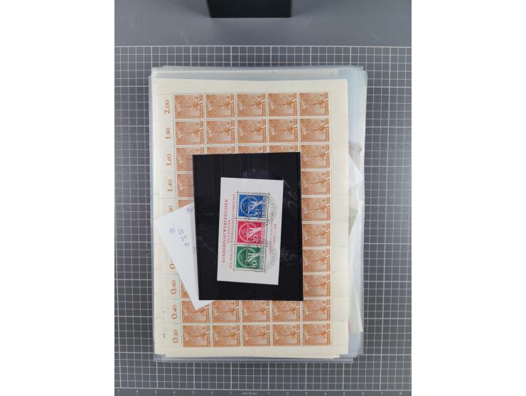 1923/1962, meist postfrischer reichhaltiger Bestand ab Danzig mit einem guten Teil Berlin bis Bundesrepublik, dabei Bögen und