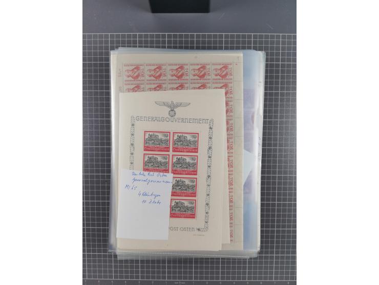 1923/1962, meist postfrischer reichhaltiger Bestand ab Danzig mit einem guten Teil Berlin bis Bundesrepublik, dabei Bögen und