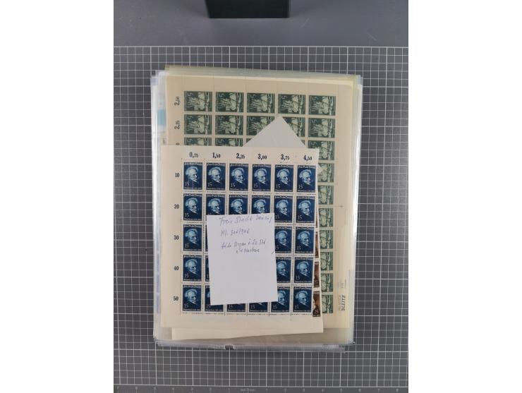 1923/1962, meist postfrischer reichhaltiger Bestand ab Danzig mit einem guten Teil Berlin bis Bundesrepublik, dabei Bögen und