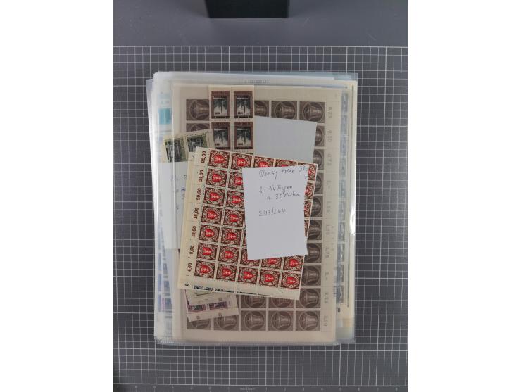 1923/1962, meist postfrischer reichhaltiger Bestand ab Danzig mit einem guten Teil Berlin bis Bundesrepublik, dabei Bögen und