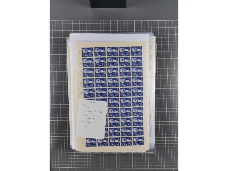 1923/1962, meist postfrischer reichhaltiger Bestand ab Danzig mit einem guten Teil Berlin bis Bundesrepublik, dabei Bögen und