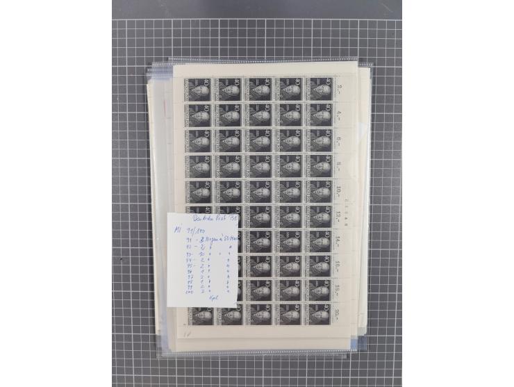 1923/1962, meist postfrischer reichhaltiger Bestand ab Danzig mit einem guten Teil Berlin bis Bundesrepublik, dabei Bögen und