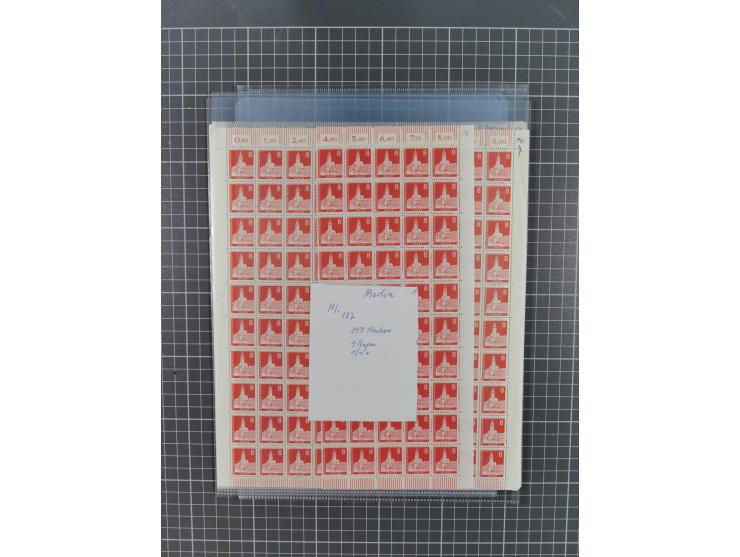 1923/1962, meist postfrischer reichhaltiger Bestand ab Danzig mit einem guten Teil Berlin bis Bundesrepublik, dabei Bögen und