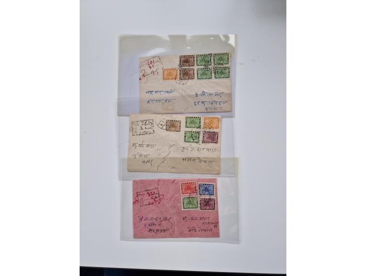 1880/1950 (ca.), interesting holding of about 400 franked and unfranked entires; many different handstamps, colour frankings,