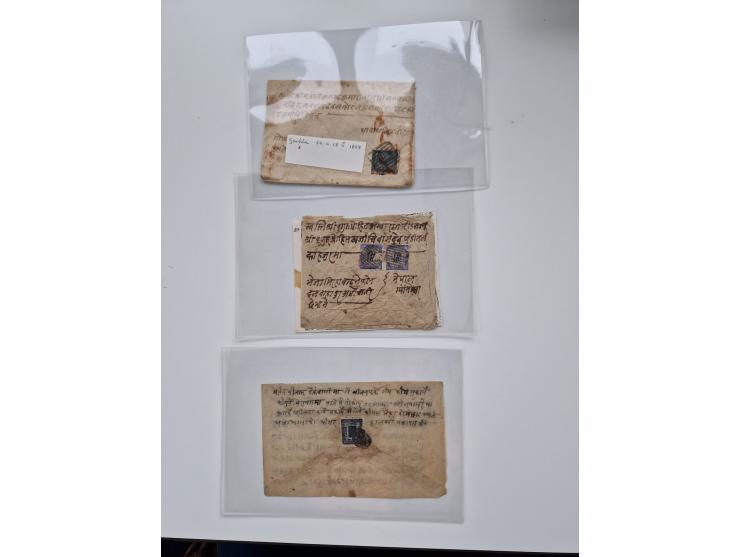 1880/1950 (ca.), interesting holding of about 400 franked and unfranked entires; many different handstamps, colour frankings,