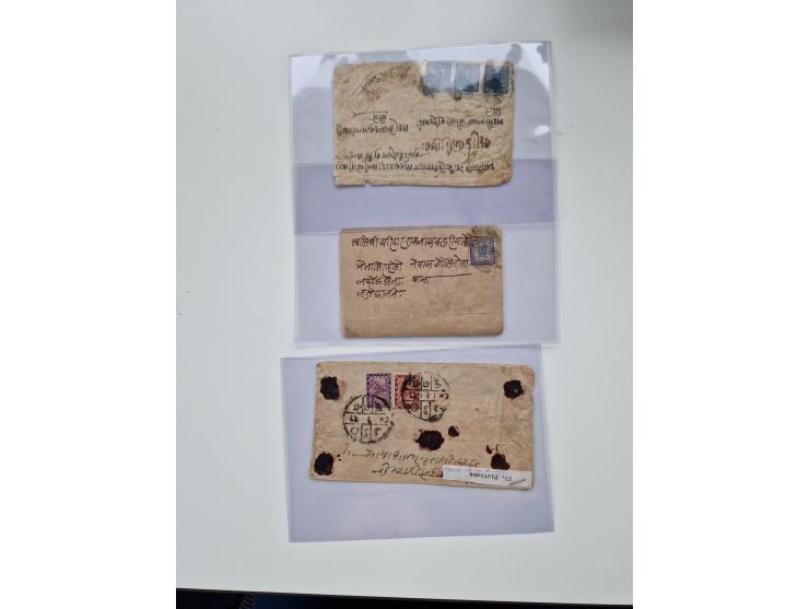 1880/1950 (ca.), interesting holding of about 400 franked and unfranked entires; many different handstamps, colour frankings,