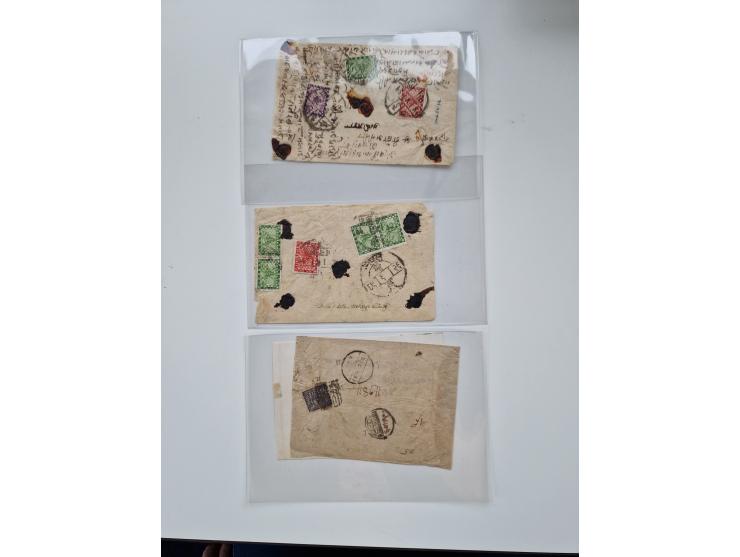 1880/1950 (ca.), interesting holding of about 400 franked and unfranked entires; many different handstamps, colour frankings,