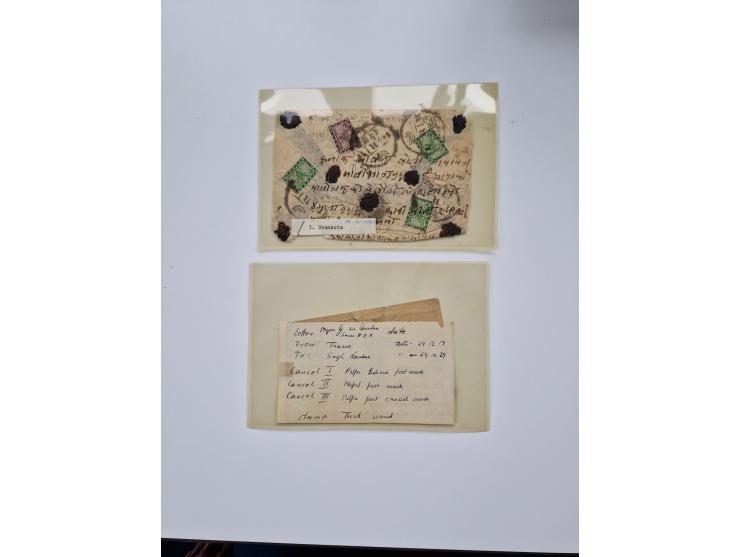 1880/1950 (ca.), interesting holding of about 400 franked and unfranked entires; many different handstamps, colour frankings,