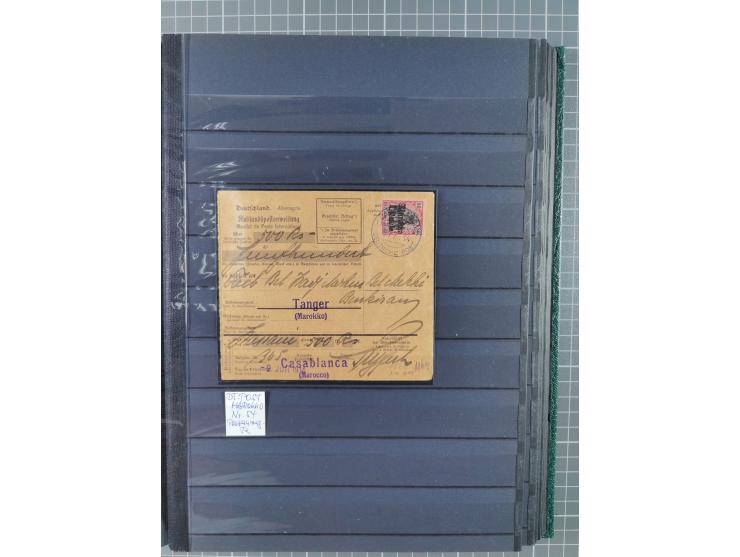 1900/14 (ca.), kleine Partie mit einigen besseren Stempeln im Steckbuch, dazu DP China 10 (zeitgerechte Entwertung nicht nach