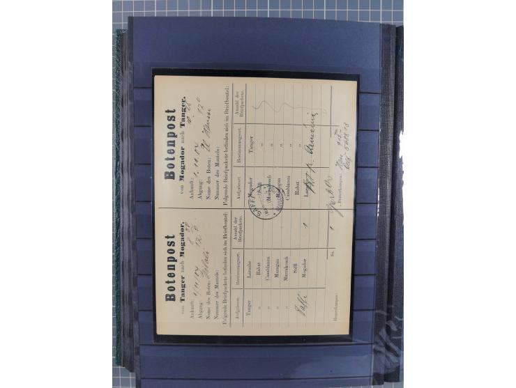 1900/14 (ca.), kleine Partie mit einigen besseren Stempeln im Steckbuch, dazu DP China 10 (zeitgerechte Entwertung nicht nach