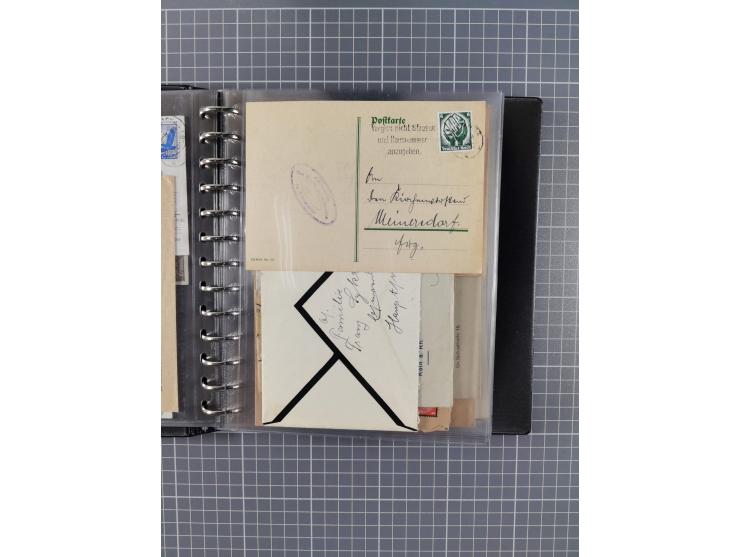 1933/45, rund 140 Briefe und Karten mit Sondermarken-Frankaturen, dabei MeF, Einschreiben, etc.