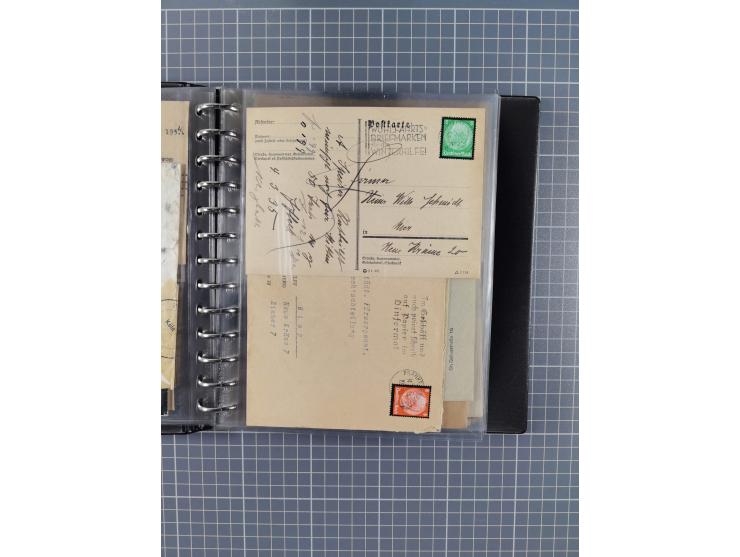 1933/45, rund 140 Briefe und Karten mit Sondermarken-Frankaturen, dabei MeF, Einschreiben, etc.