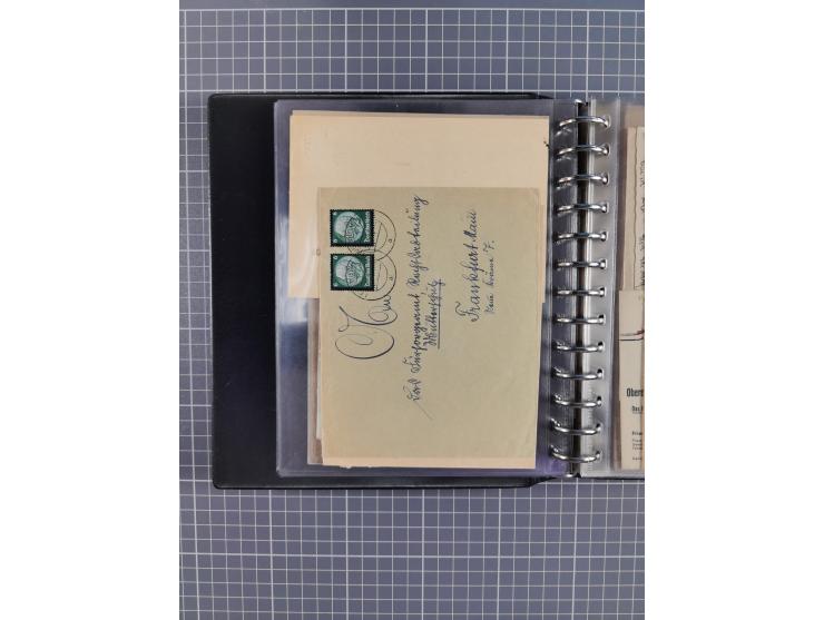 1933/45, rund 140 Briefe und Karten mit Sondermarken-Frankaturen, dabei MeF, Einschreiben, etc.