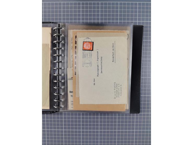 1933/45, rund 140 Briefe und Karten mit Sondermarken-Frankaturen, dabei MeF, Einschreiben, etc.