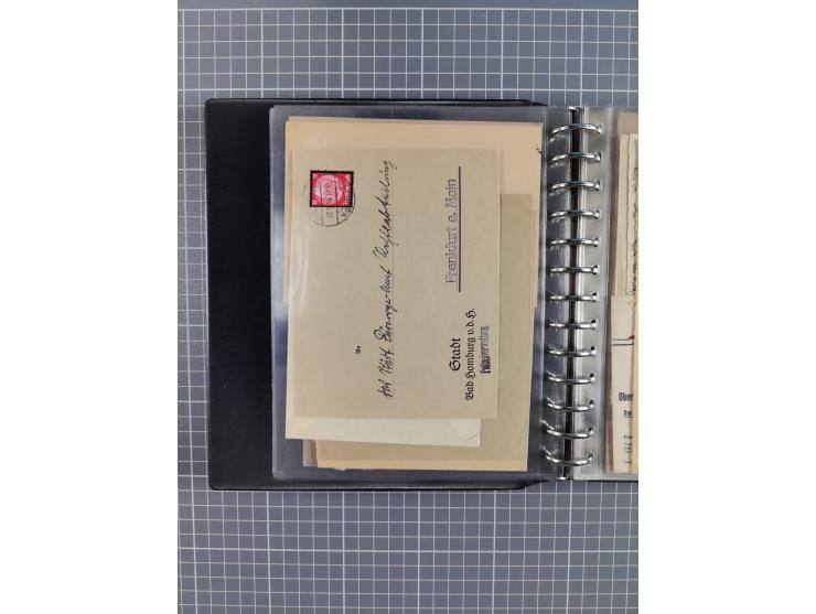 1933/45, rund 140 Briefe und Karten mit Sondermarken-Frankaturen, dabei MeF, Einschreiben, etc.