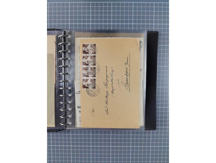 1933/45, rund 140 Briefe und Karten mit Sondermarken-Frankaturen, dabei MeF, Einschreiben, etc.