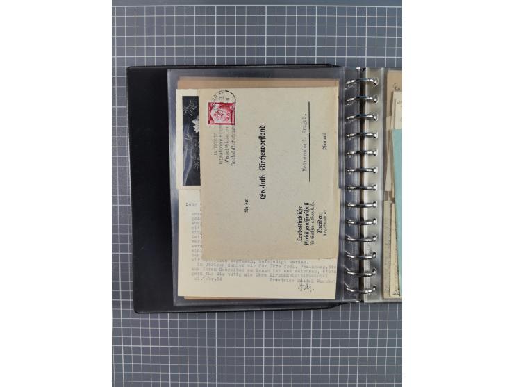 1933/45, rund 140 Briefe und Karten mit Sondermarken-Frankaturen, dabei MeF, Einschreiben, etc.