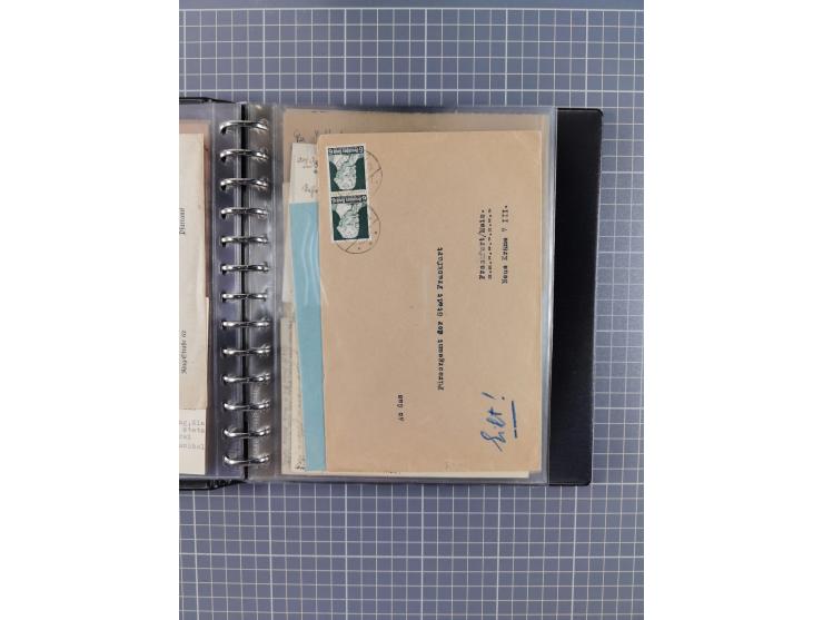 1933/45, rund 140 Briefe und Karten mit Sondermarken-Frankaturen, dabei MeF, Einschreiben, etc.