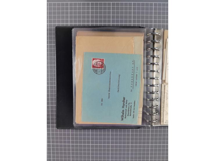 1933/45, rund 140 Briefe und Karten mit Sondermarken-Frankaturen, dabei MeF, Einschreiben, etc.