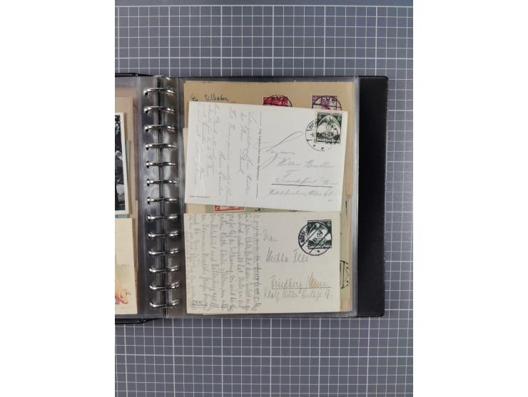 1933/45, rund 140 Briefe und Karten mit Sondermarken-Frankaturen, dabei MeF, Einschreiben, etc.