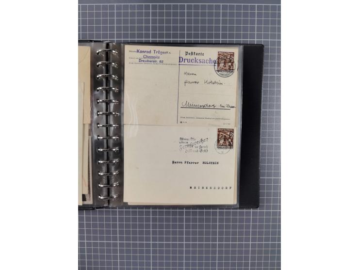 1933/45, rund 140 Briefe und Karten mit Sondermarken-Frankaturen, dabei MeF, Einschreiben, etc.