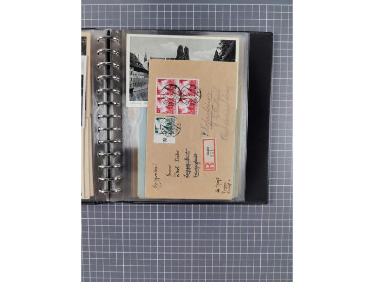 1933/45, rund 140 Briefe und Karten mit Sondermarken-Frankaturen, dabei MeF, Einschreiben, etc.