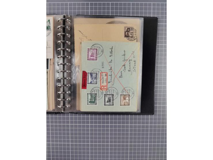 1933/45, rund 140 Briefe und Karten mit Sondermarken-Frankaturen, dabei MeF, Einschreiben, etc.