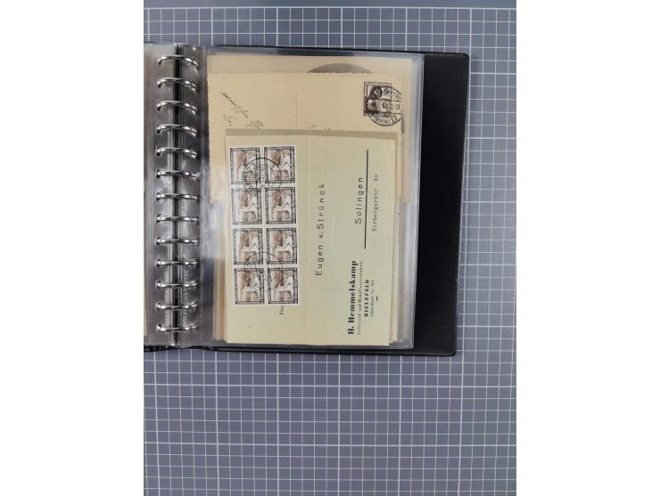 1933/45, rund 140 Briefe und Karten mit Sondermarken-Frankaturen, dabei MeF, Einschreiben, etc.