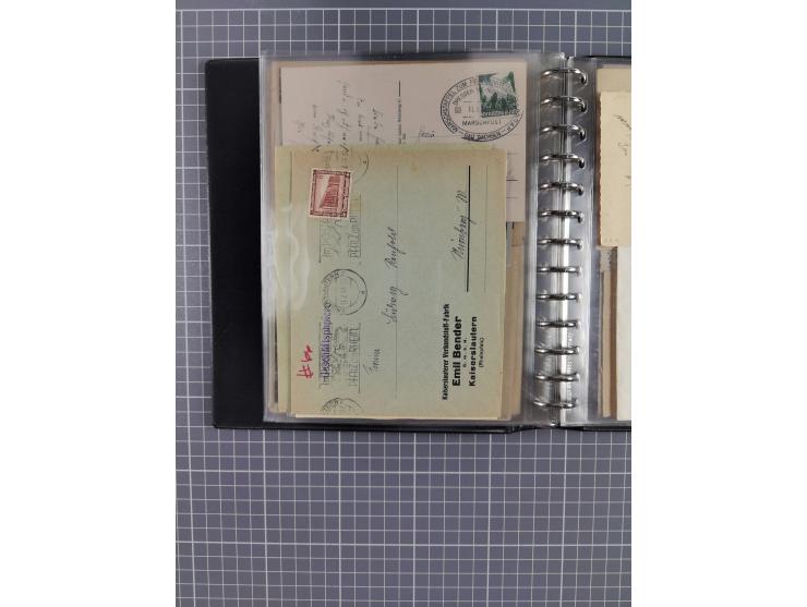1933/45, rund 140 Briefe und Karten mit Sondermarken-Frankaturen, dabei MeF, Einschreiben, etc.