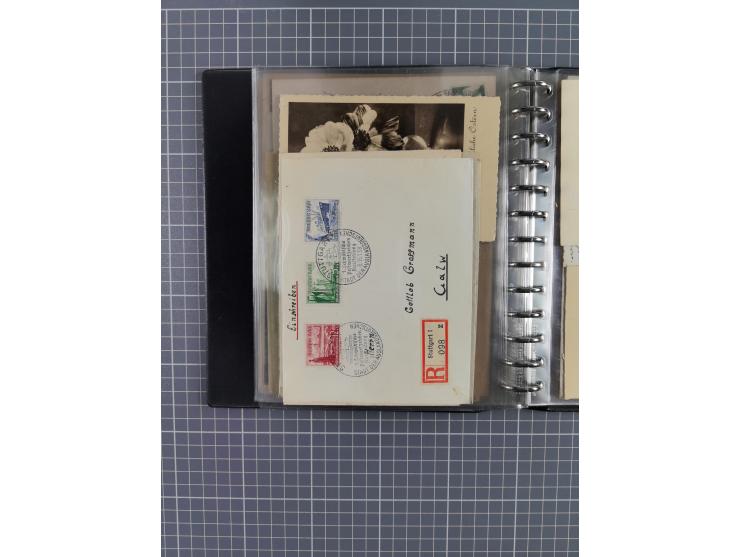 1933/45, rund 140 Briefe und Karten mit Sondermarken-Frankaturen, dabei MeF, Einschreiben, etc.