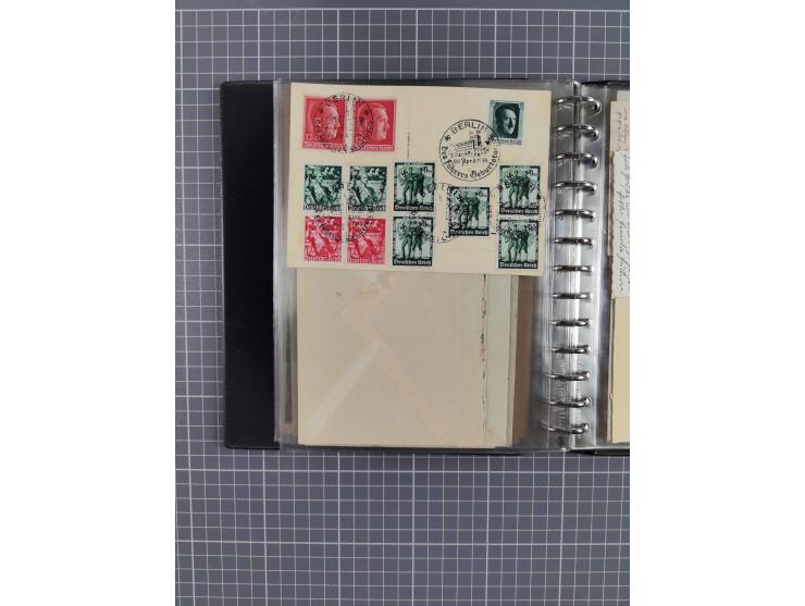1933/45, rund 140 Briefe und Karten mit Sondermarken-Frankaturen, dabei MeF, Einschreiben, etc.