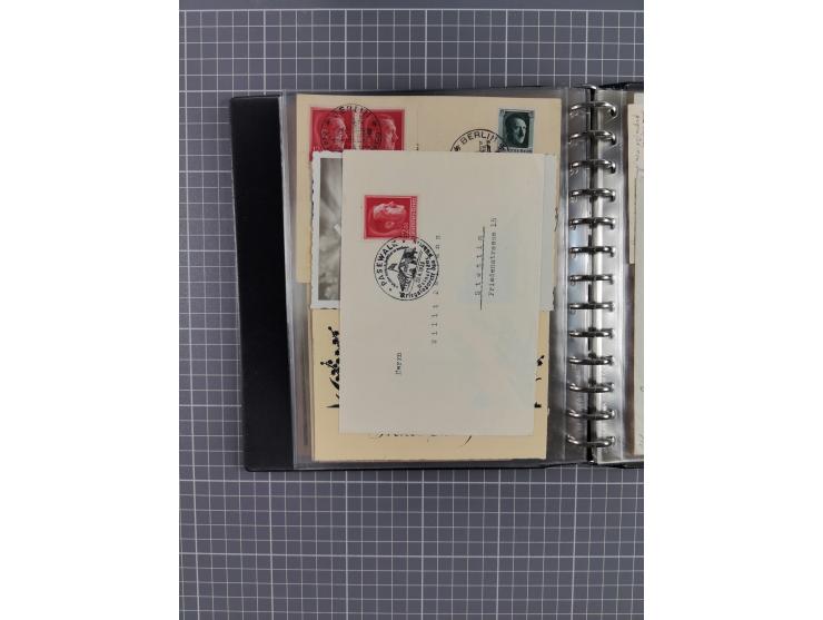 1933/45, rund 140 Briefe und Karten mit Sondermarken-Frankaturen, dabei MeF, Einschreiben, etc.