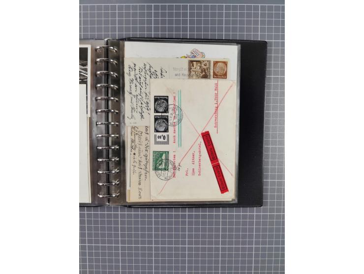 1933/45, rund 140 Briefe und Karten mit Sondermarken-Frankaturen, dabei MeF, Einschreiben, etc.