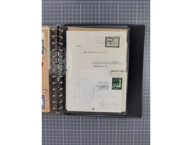 1933/45, rund 140 Briefe und Karten mit Sondermarken-Frankaturen, dabei MeF, Einschreiben, etc.