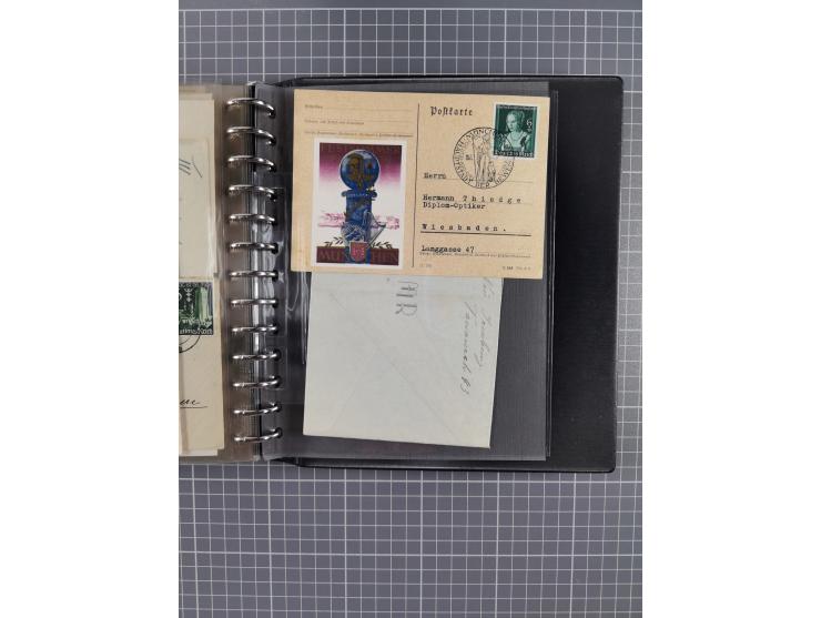 1933/45, rund 140 Briefe und Karten mit Sondermarken-Frankaturen, dabei MeF, Einschreiben, etc.