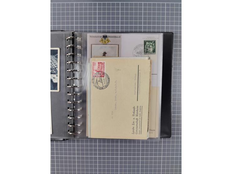 1933/45, rund 140 Briefe und Karten mit Sondermarken-Frankaturen, dabei MeF, Einschreiben, etc.