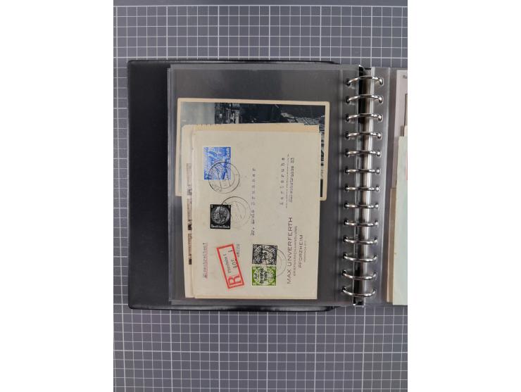 1933/45, rund 140 Briefe und Karten mit Sondermarken-Frankaturen, dabei MeF, Einschreiben, etc.