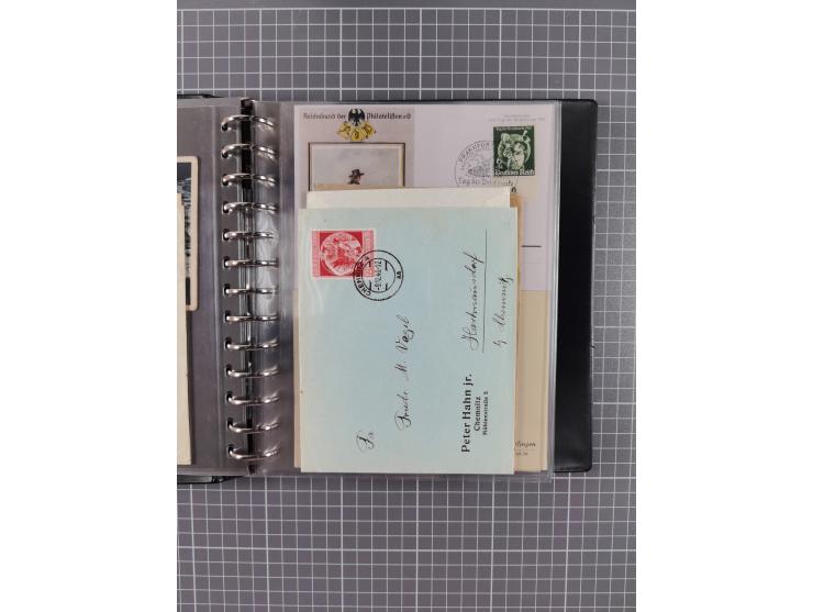 1933/45, rund 140 Briefe und Karten mit Sondermarken-Frankaturen, dabei MeF, Einschreiben, etc.