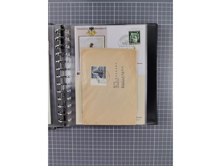 1933/45, rund 140 Briefe und Karten mit Sondermarken-Frankaturen, dabei MeF, Einschreiben, etc.