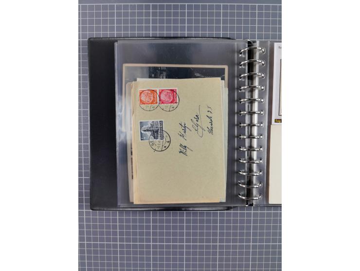 1933/45, rund 140 Briefe und Karten mit Sondermarken-Frankaturen, dabei MeF, Einschreiben, etc.