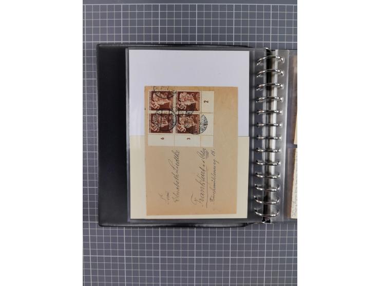 1933/45, rund 140 Briefe und Karten mit Sondermarken-Frankaturen, dabei MeF, Einschreiben, etc.